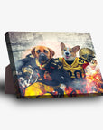 'New Orleans Doggos' Personalized 2 Pet Standing Canvas