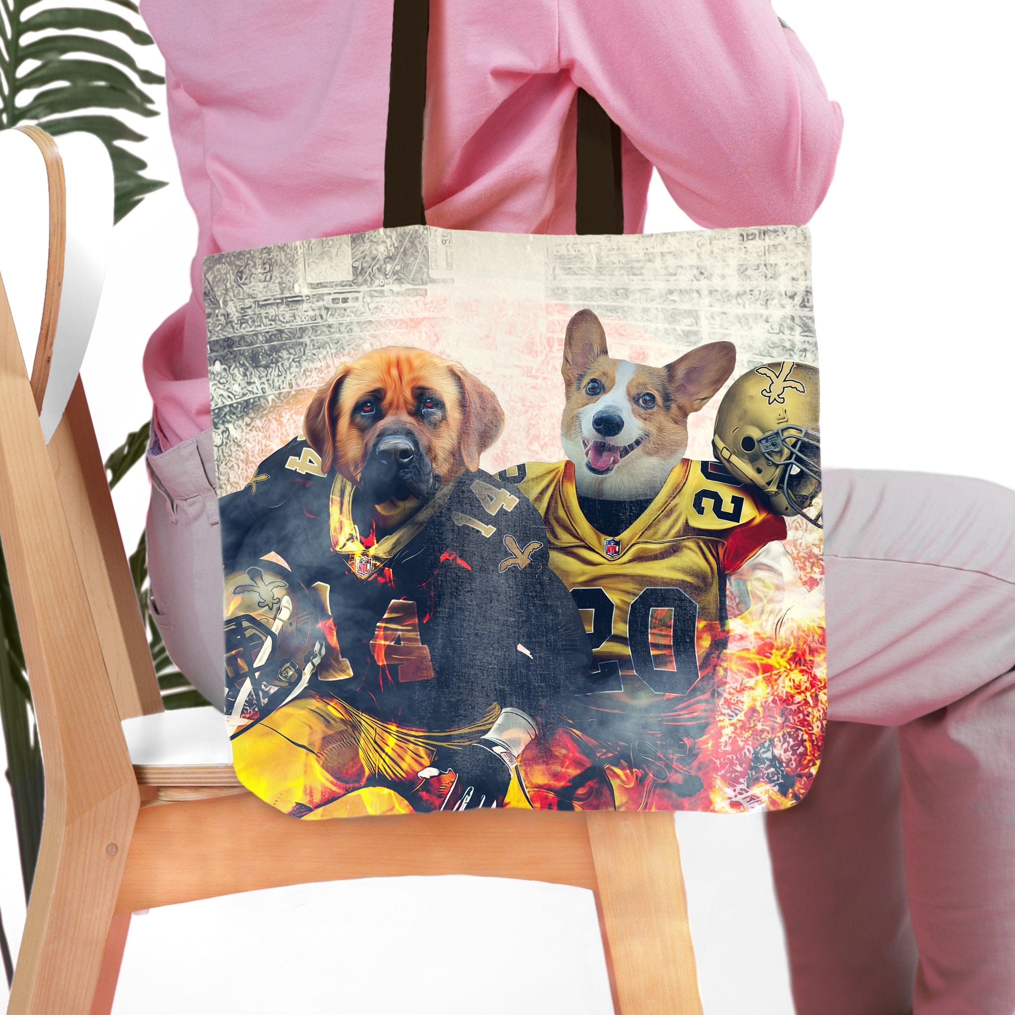 &#39;New Orleans Doggos&#39; Personalized 2 Pet Tote Bag