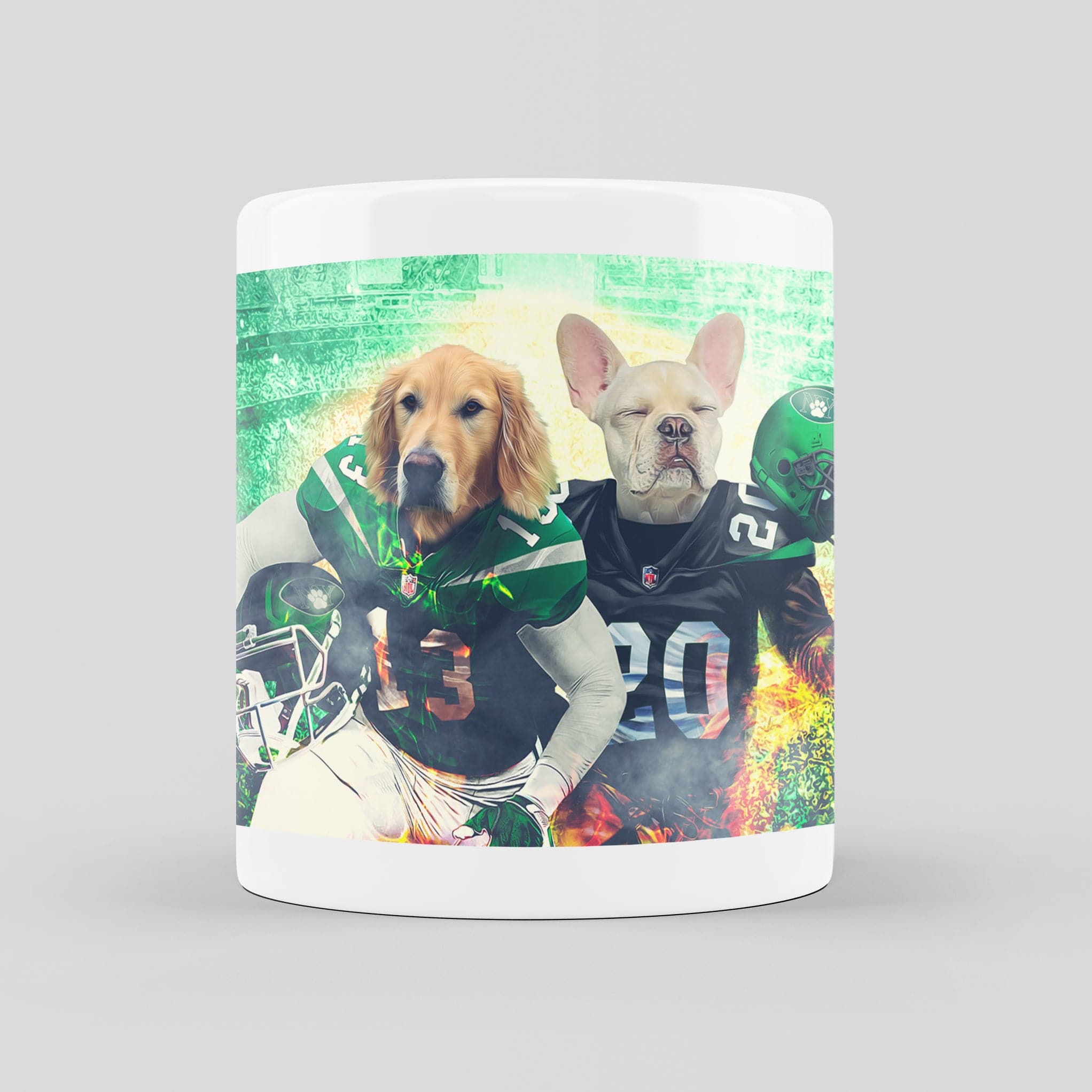 &#39;New York Jet-Doggos&#39; Personalized 2 Pet Mug