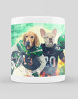 Taza personalizada para 2 mascotas 'New York Jet-Doggos'