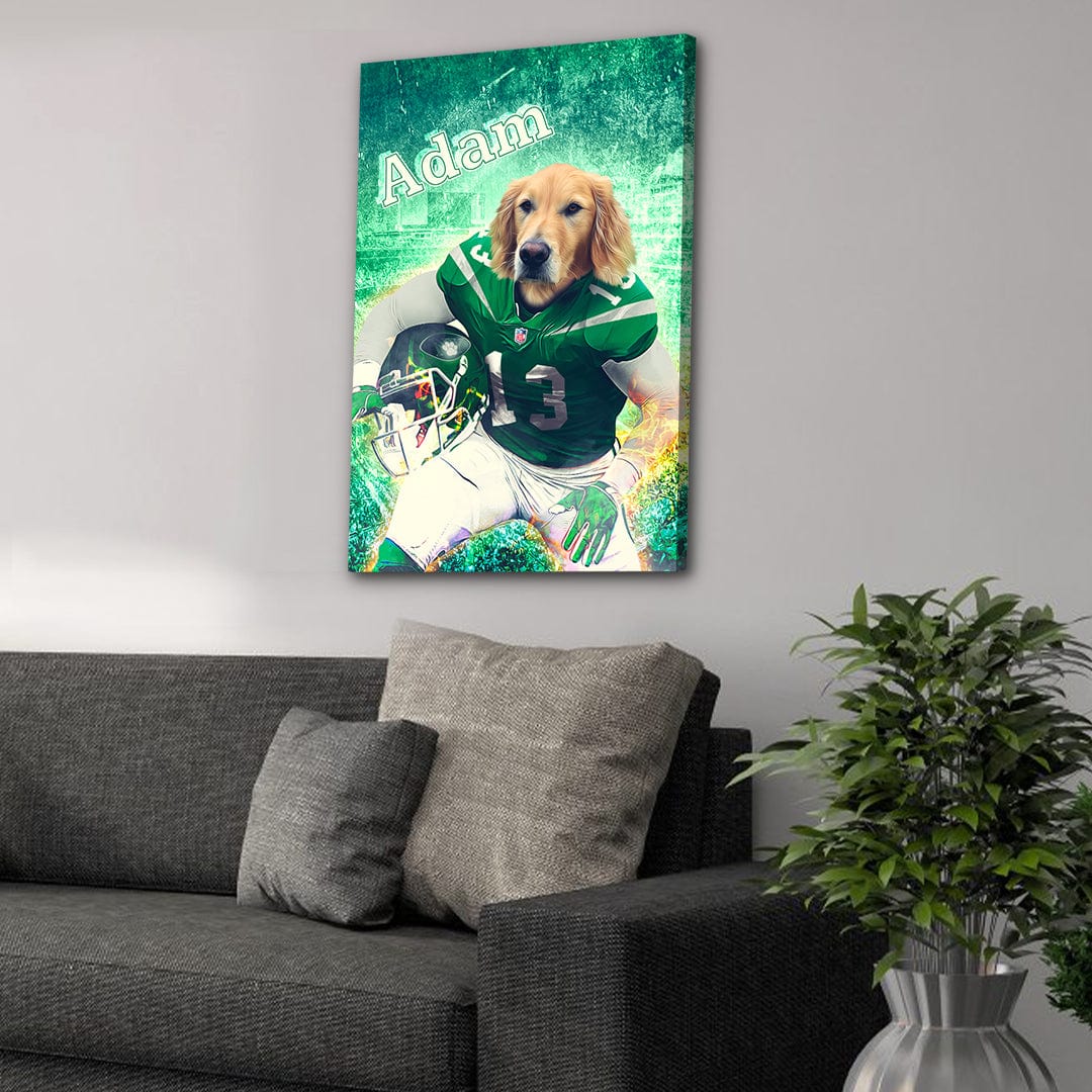 &#39;New York Jet-Doggos&#39; Personalized Pet Canvas