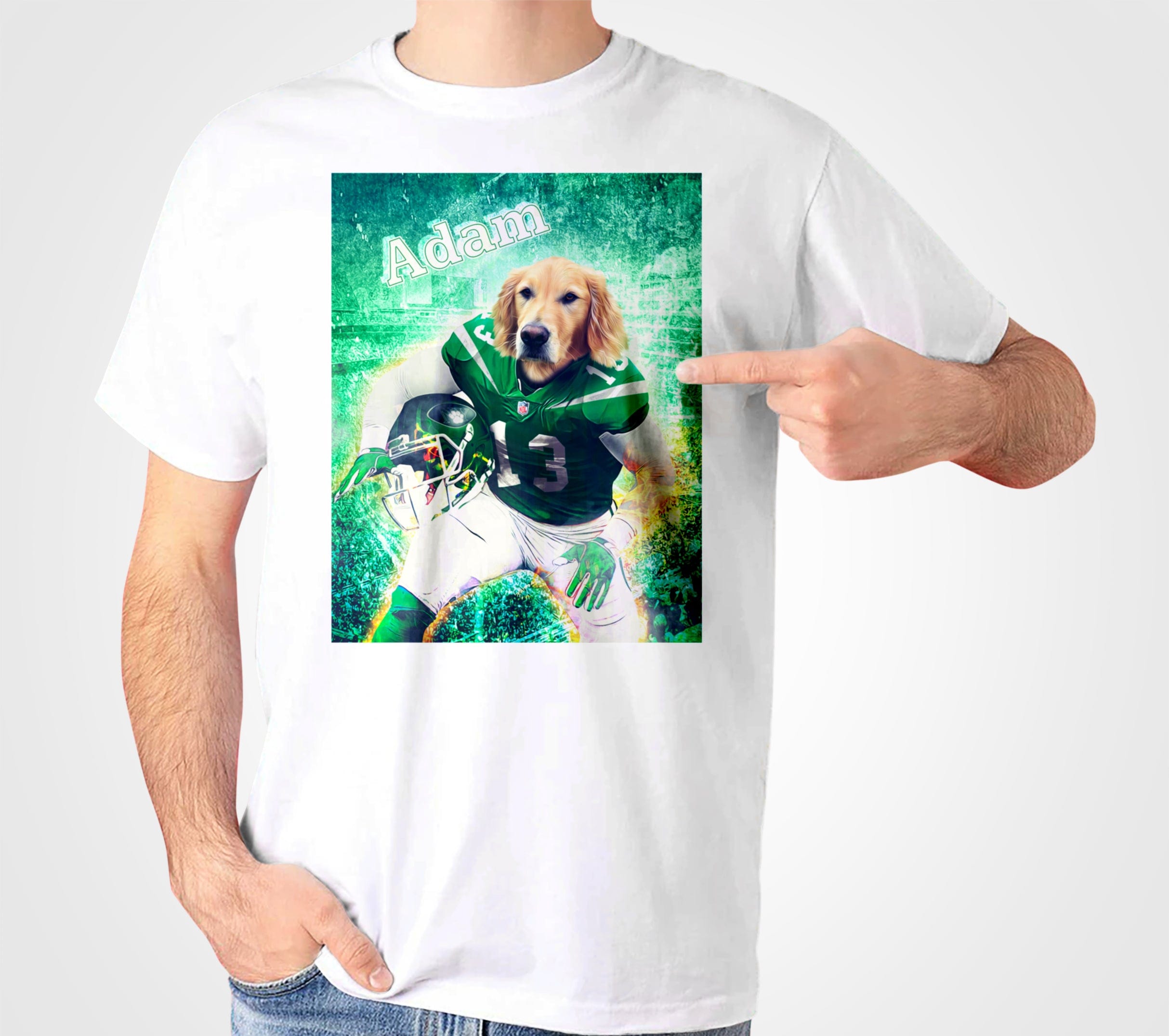 &#39;New York Jet-Doggos&#39; Personalized Pet T-Shirt