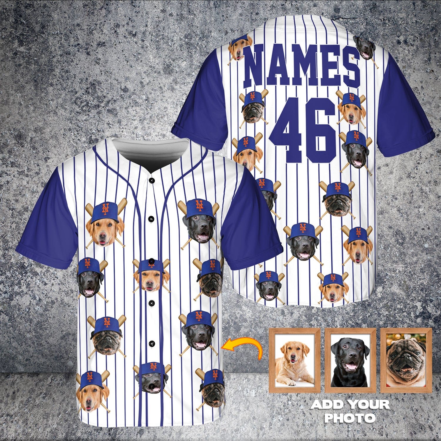 New York Doggo Mets Custom Baseball Jersey