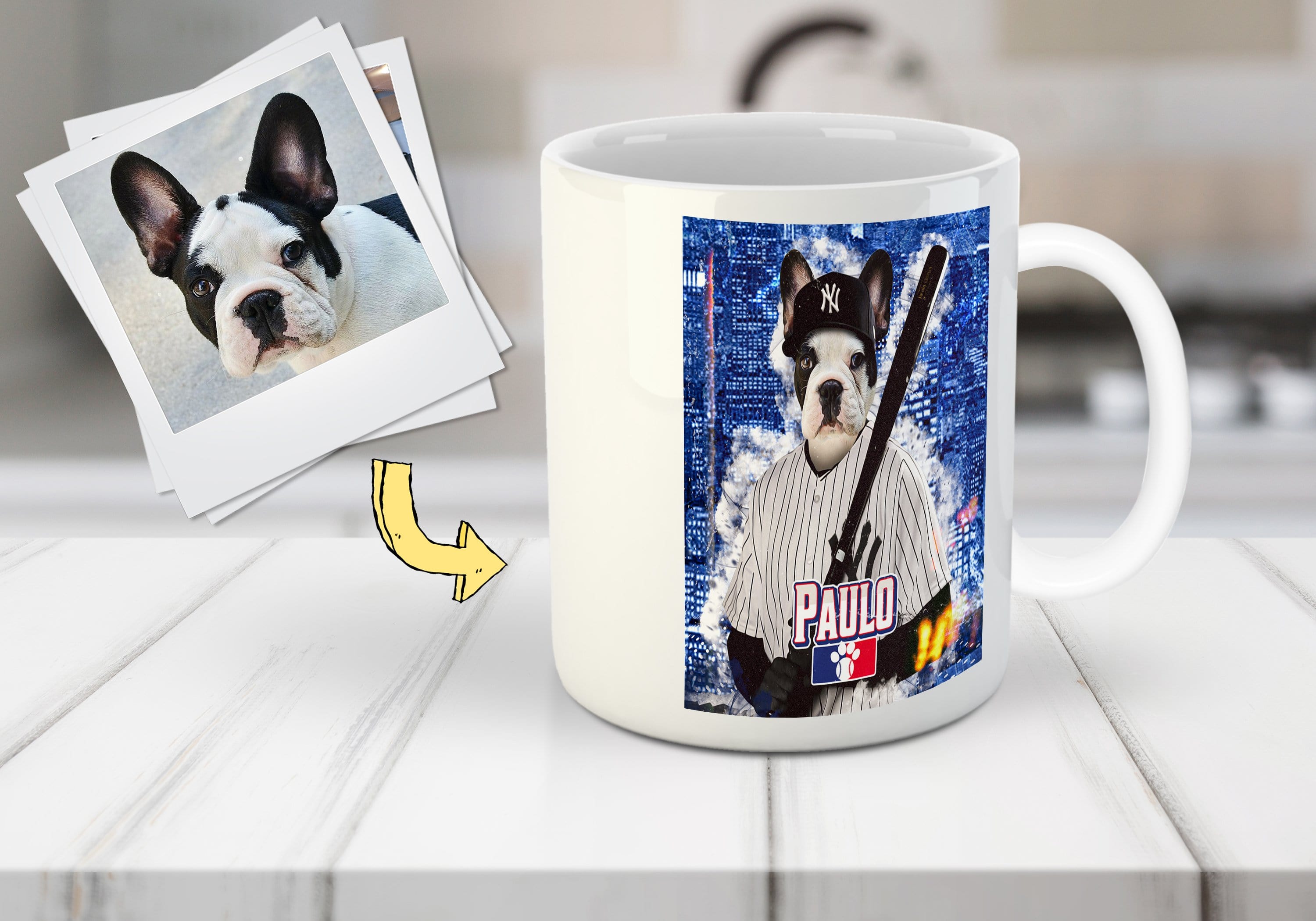 &#39;New York Yankers&#39; Personalized Pet Mug