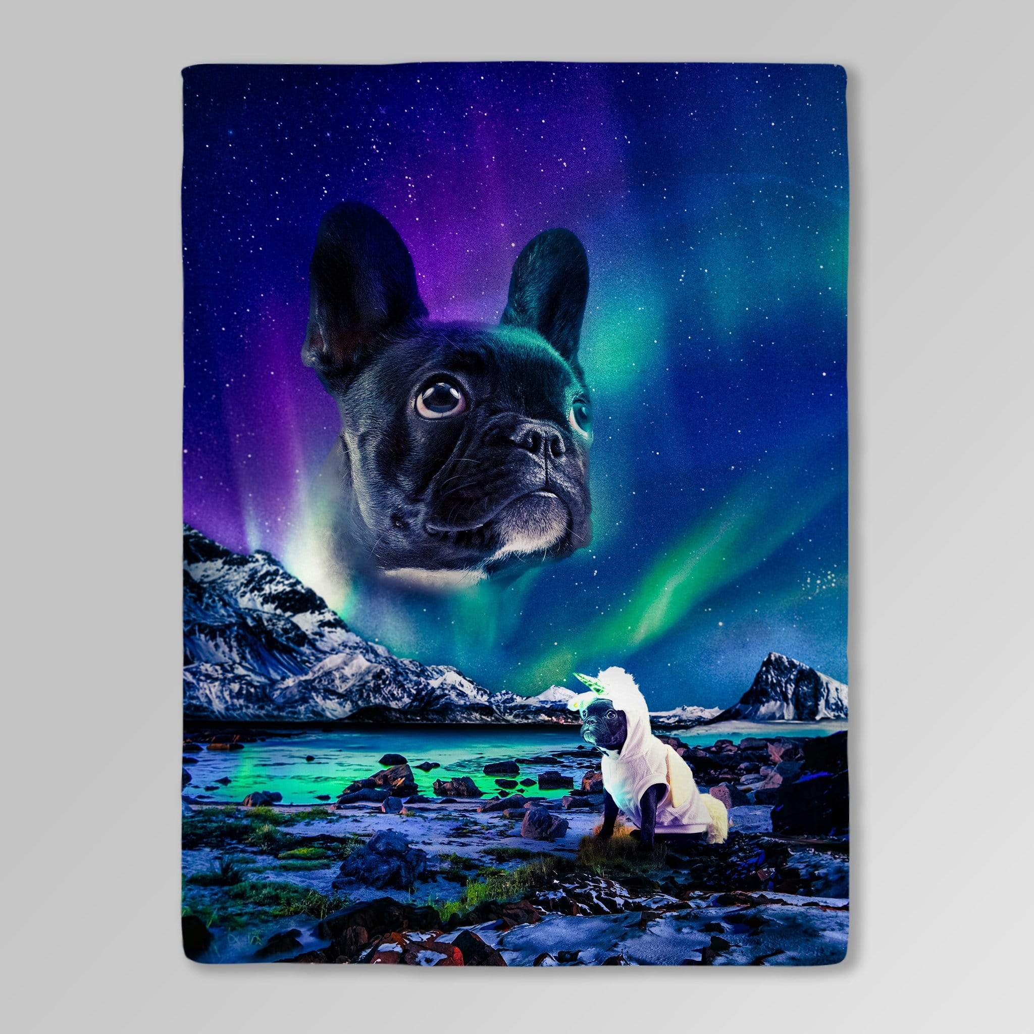 &#39;Majestic Northern Lights&#39; Personalized Pet Blanket