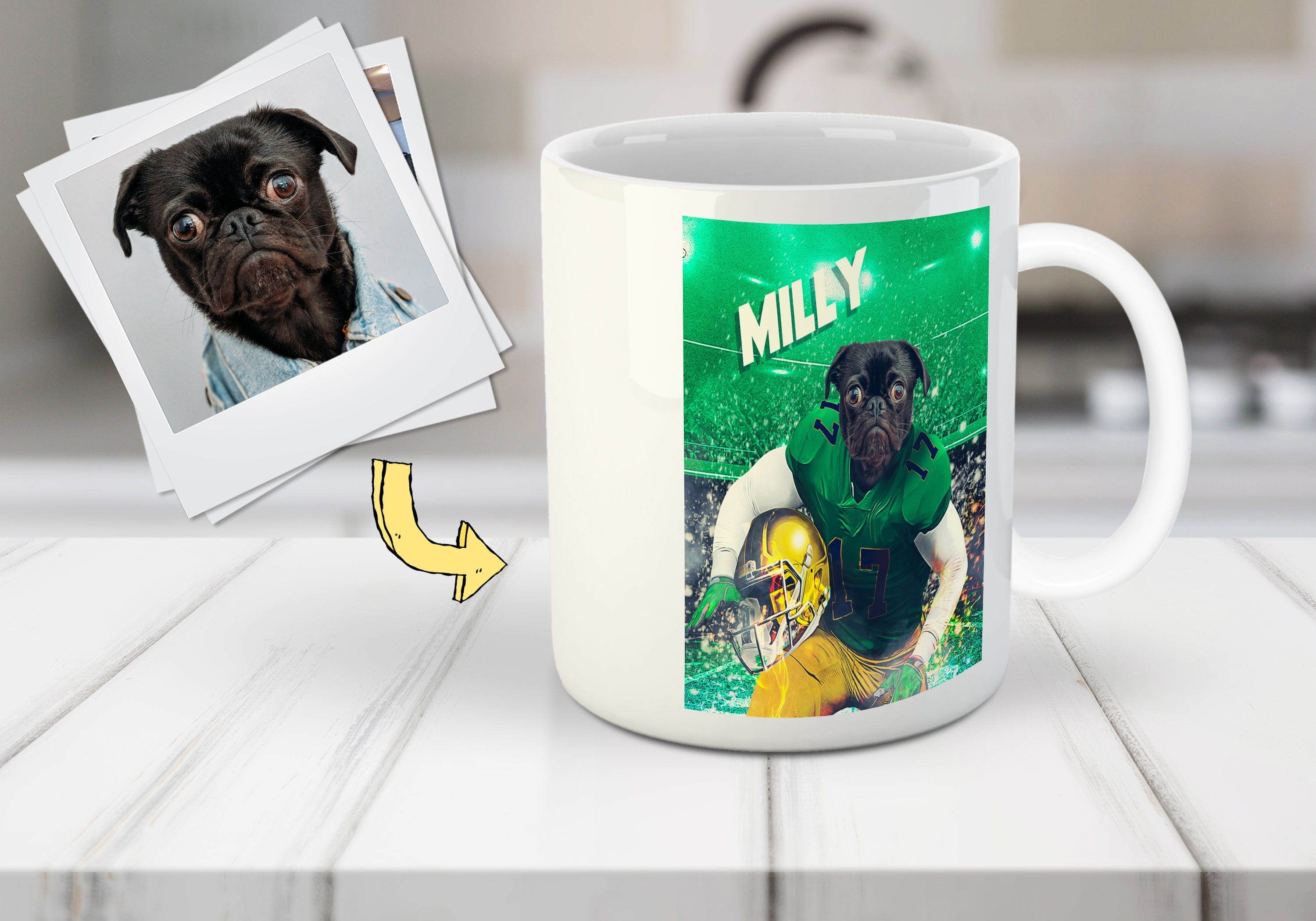 &#39;Notre Dame Doggos&#39; Personalized Pet Mug