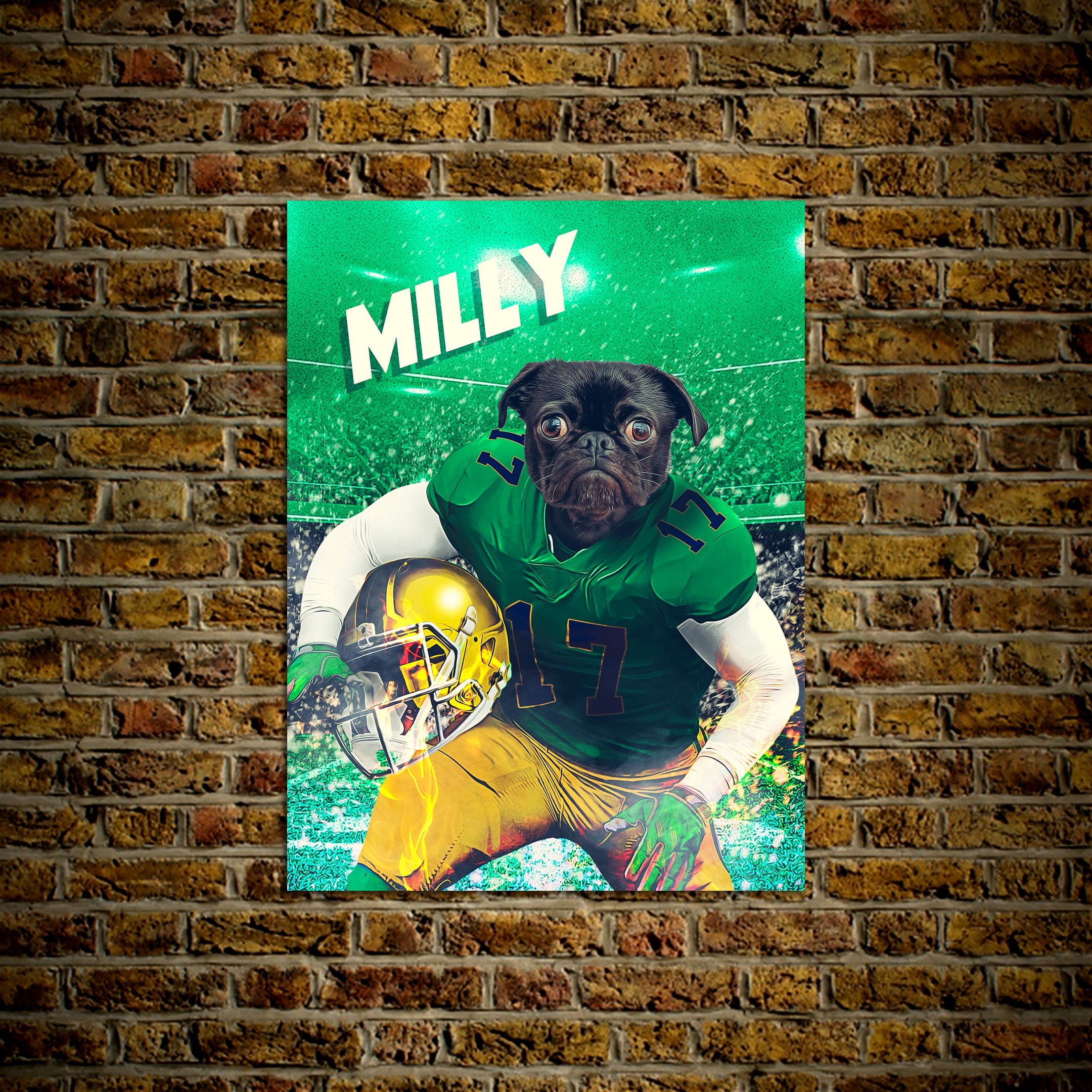 Póster Mascota personalizada &#39;Notre Dame Doggos&#39;