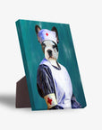 Lienzo de pie personalizado para mascotas 'La enfermera'