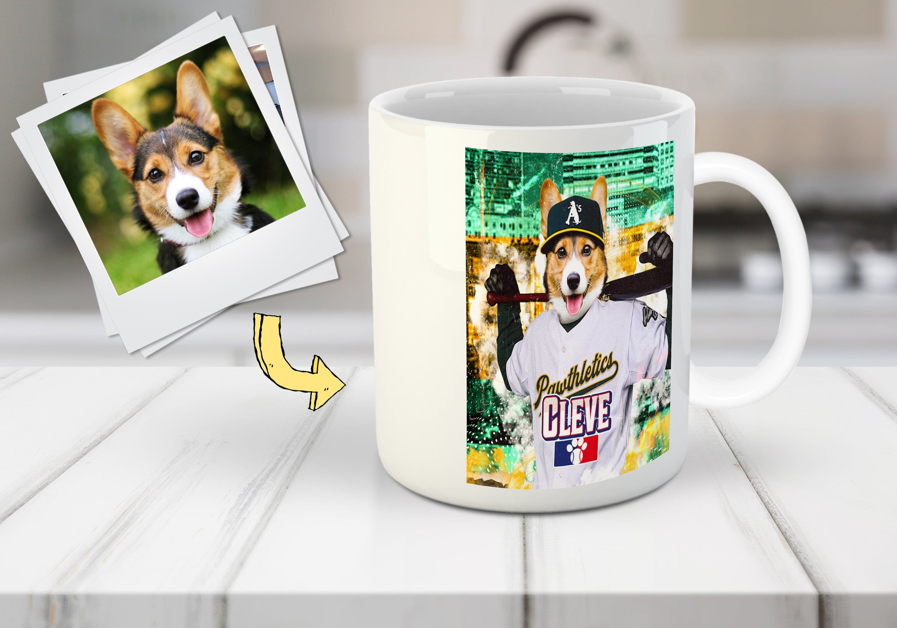 'Oakland Pawthletics' Personalized Pet Mug