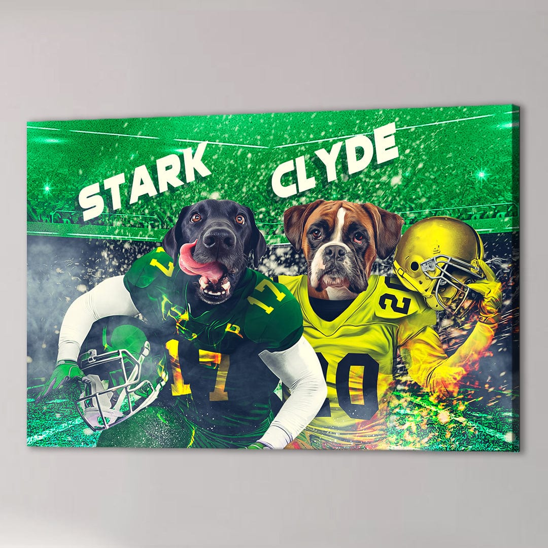 &#39;Oregon Doggos&#39; Personalized 2 Pet Canvas