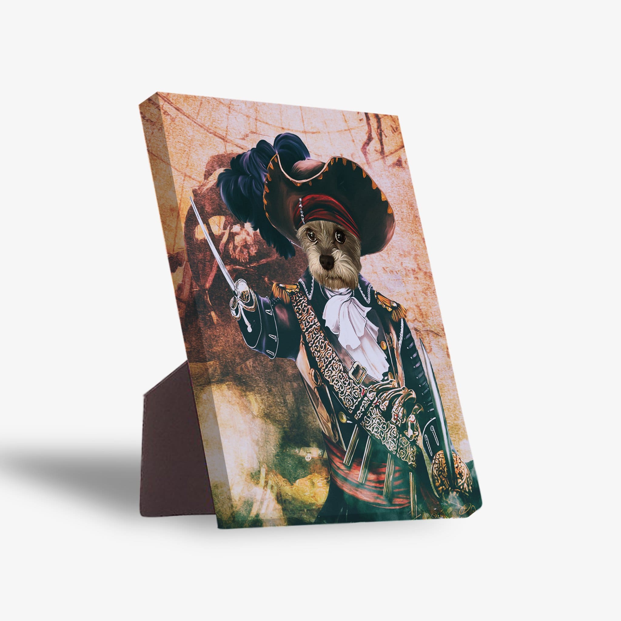 &#39;The Pirate&#39; Personalized Pet Standing Canvas