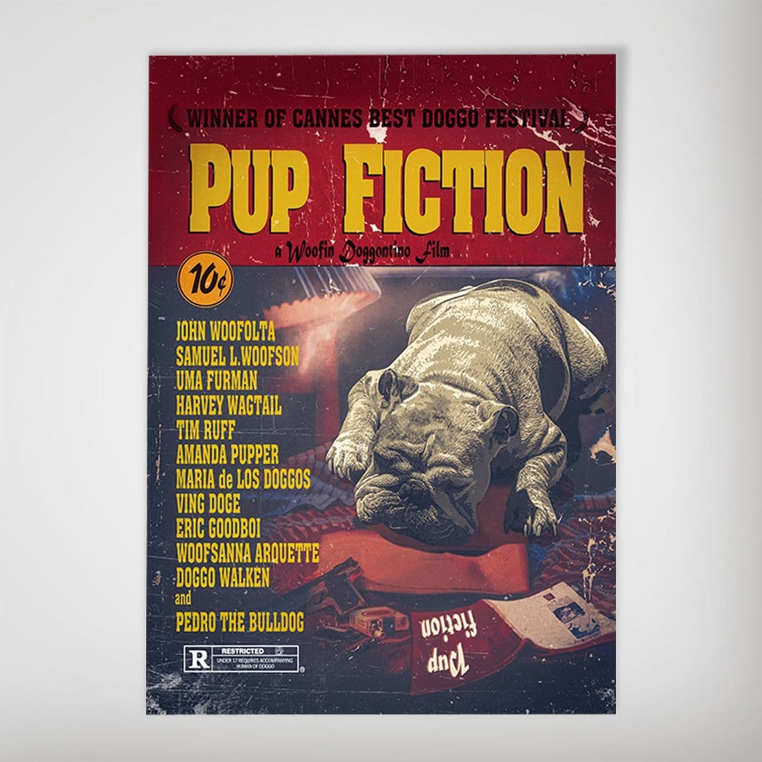 Pup Fiction: Póster de perro personalizado