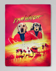 'Paw Watch 1991' Personalized 2 Pet Blanket