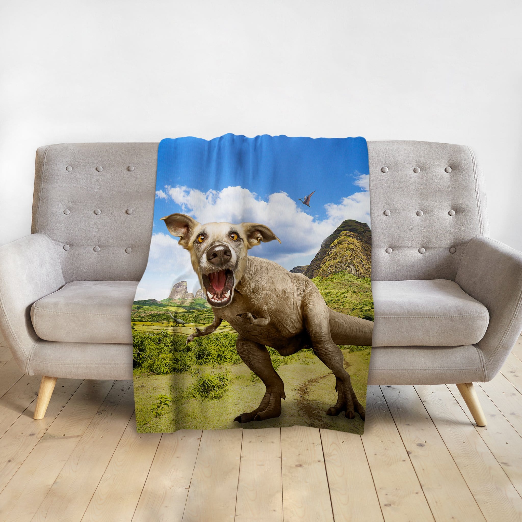 &#39;Pawasaurus Rex&#39; Personalized Pet Blanket