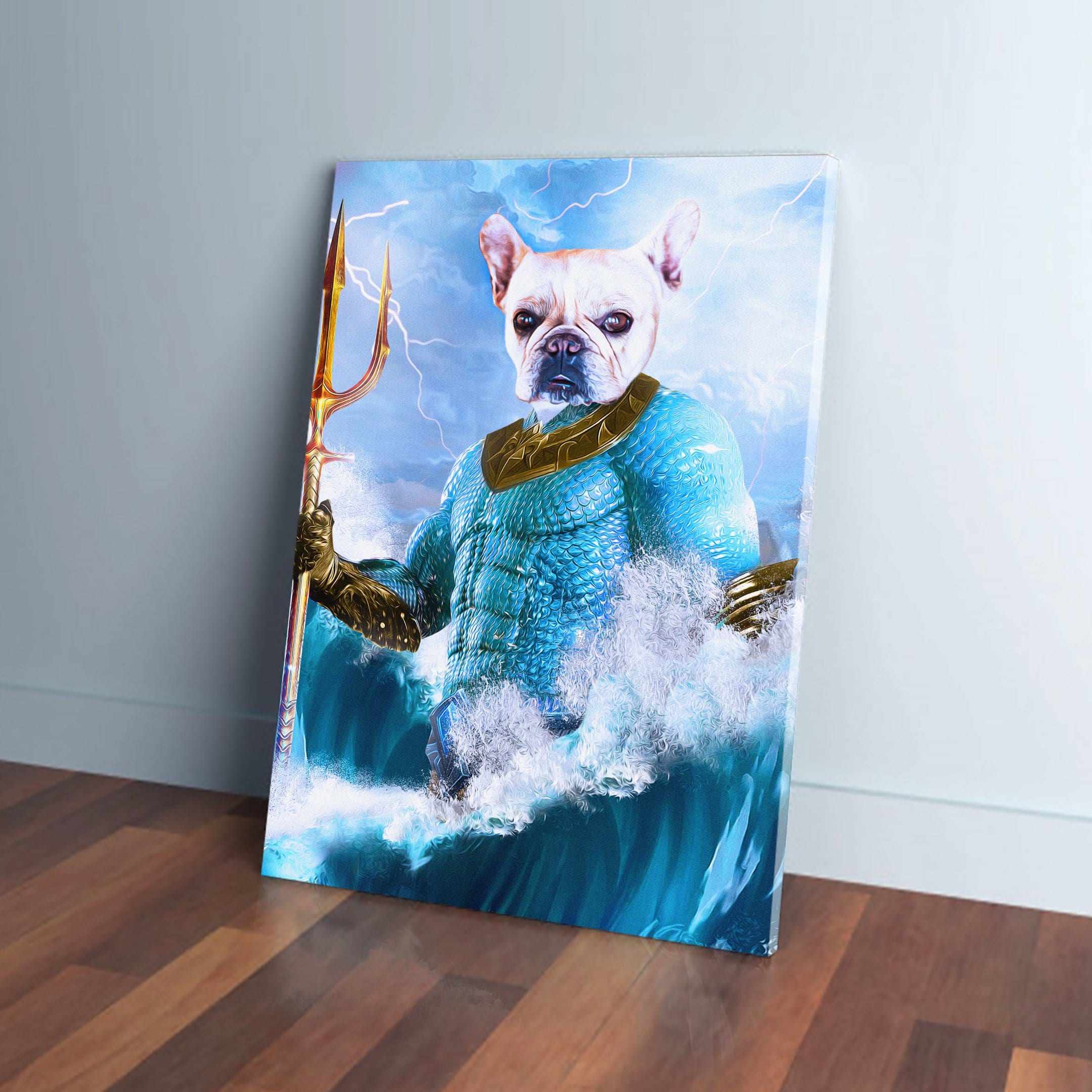 &#39;Pawseidon&#39; Personalized Pet Canvas