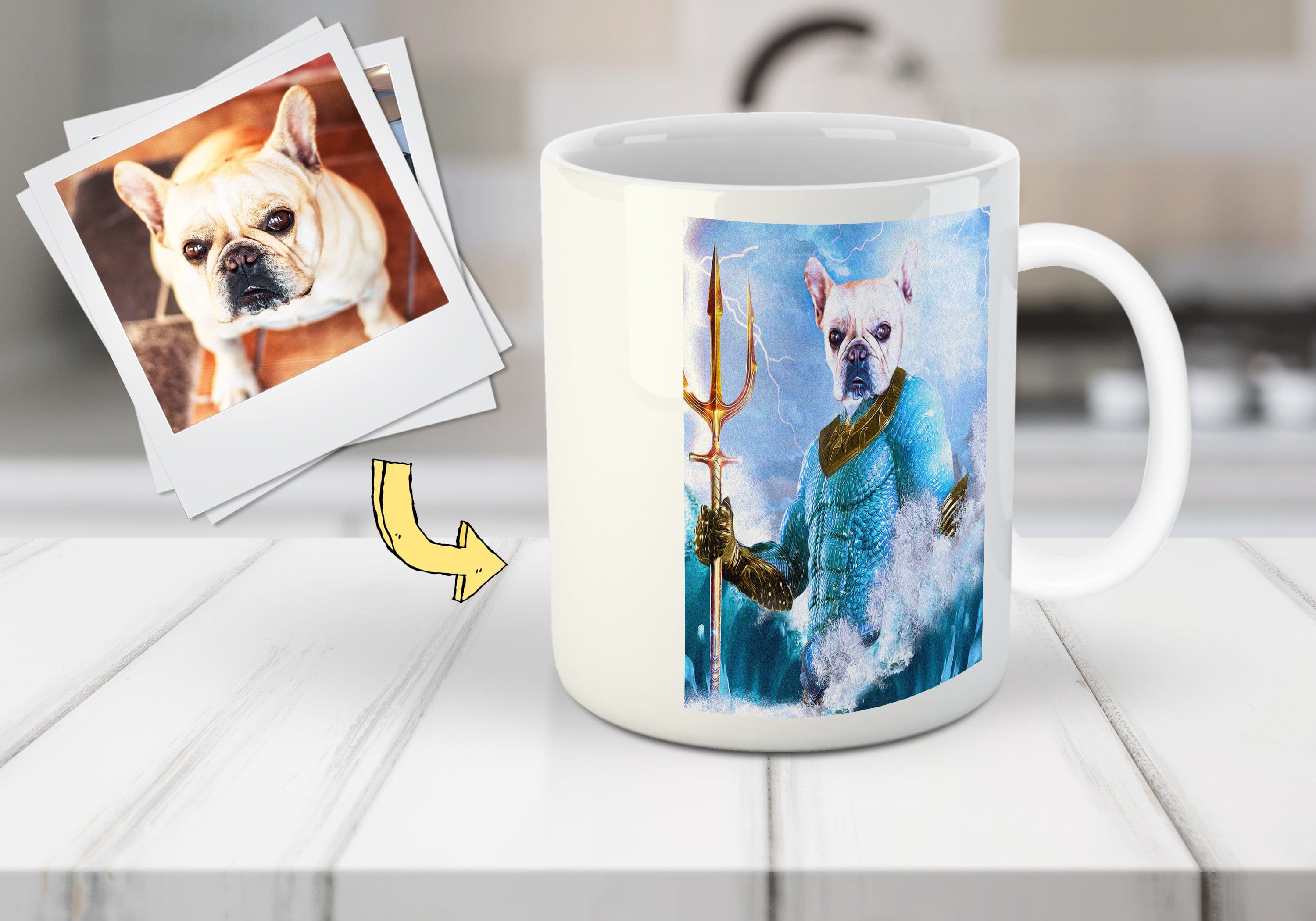 &#39;Pawseidon&#39; Personalized Pet Mug