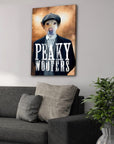 'Peaky Woofers' Personalized Pet Canvas