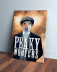 'Peaky Woofers' Personalized Pet Canvas