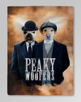 Manta personalizada para 2 mascotas 'Peaky Woofers' 