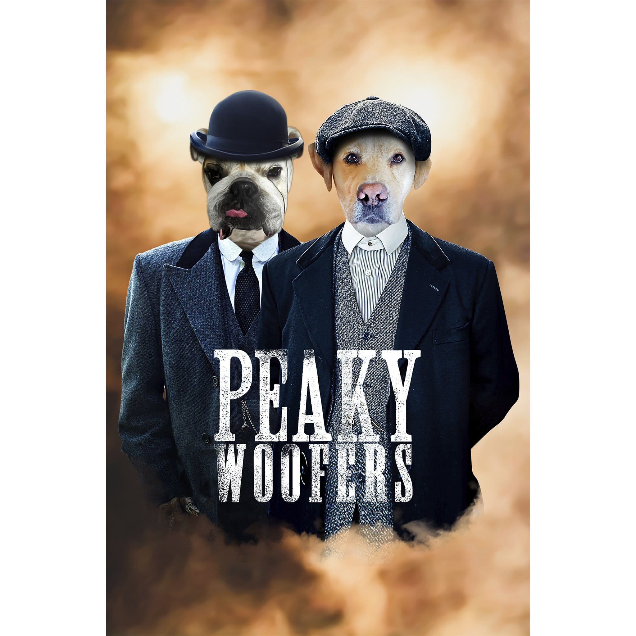 &#39;Peaky Woofers&#39; 2 Pet Digital Portrait