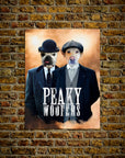 'Peaky Woofers' Personalized 2 Pet Poster