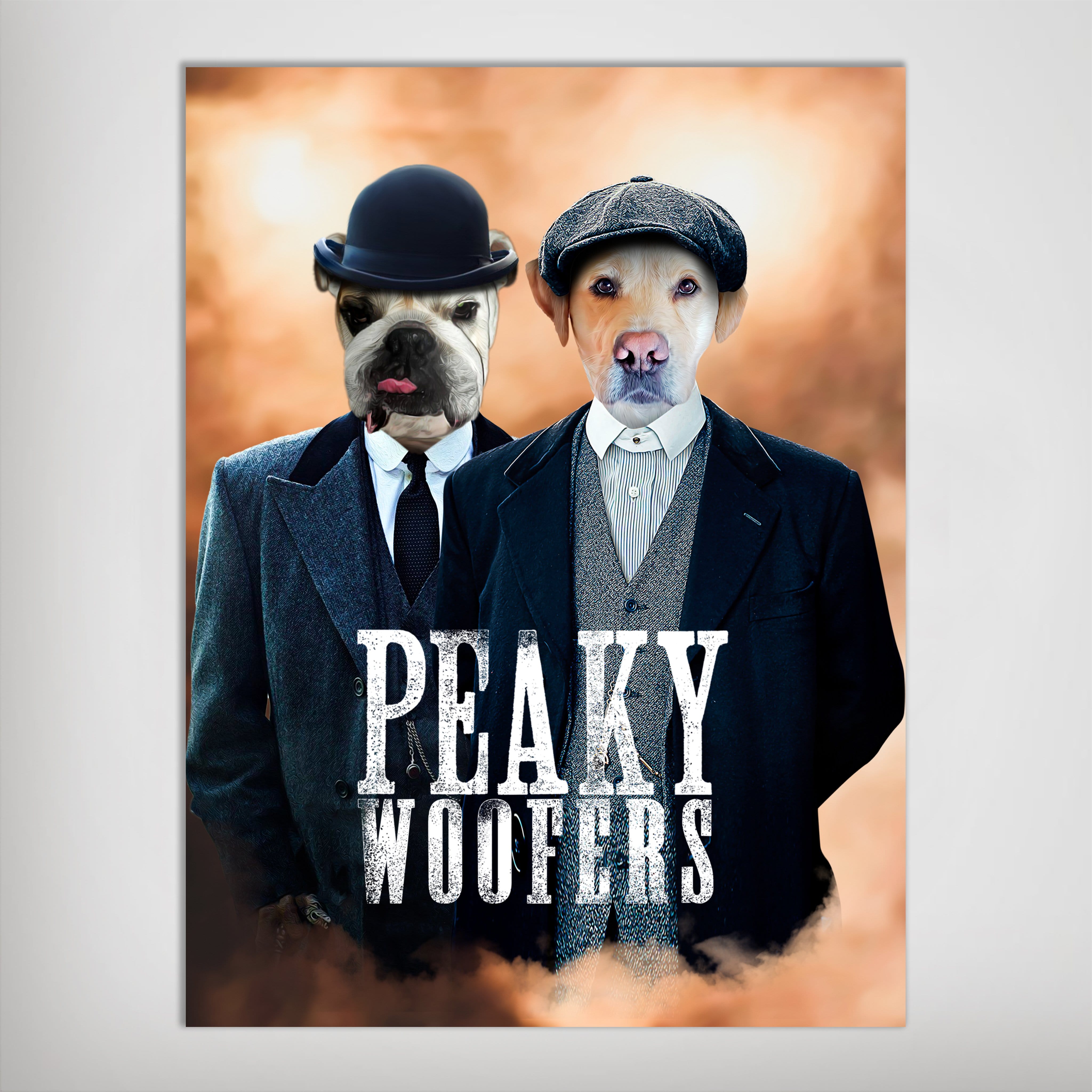 Póster Personalizado para 2 mascotas &#39;Peaky Woofers&#39;