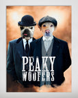 Póster Personalizado para 2 mascotas 'Peaky Woofers'