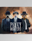 'Peaky Woofers' Personalized 3 Pet Blanket