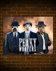 'Peaky Woofers' Personalized 3 Pet Poster