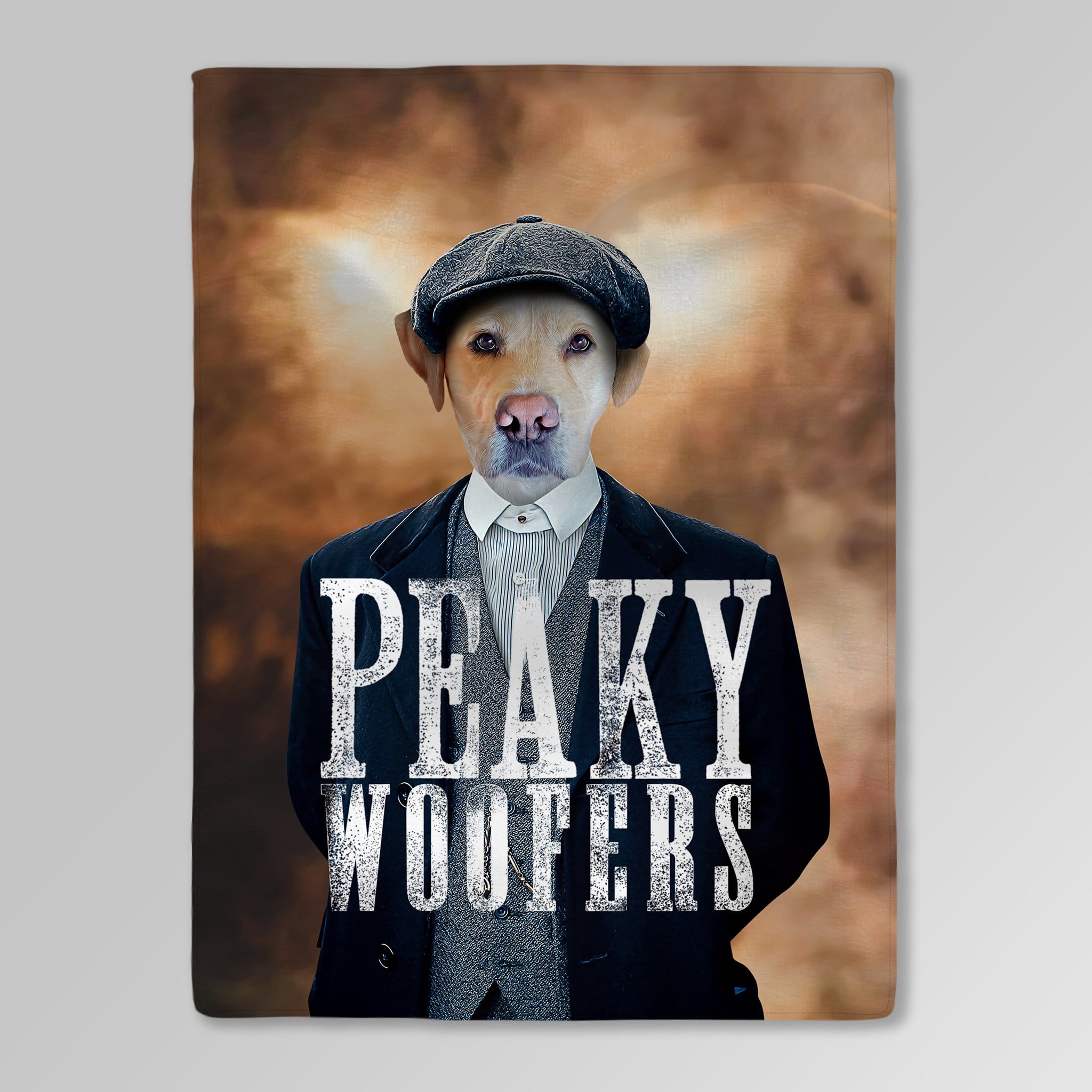 &#39;Peaky Woofers&#39; Personalized Pet Blanket