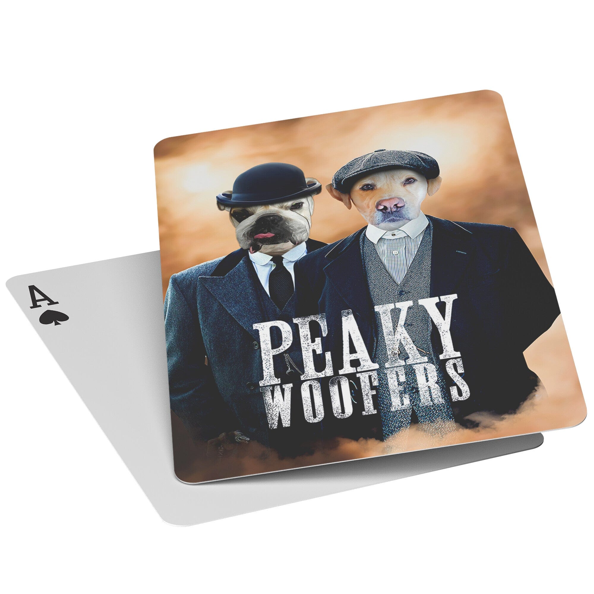 &#39;Peaky Woofers&#39; Personalized 2 Pet Playing Cards