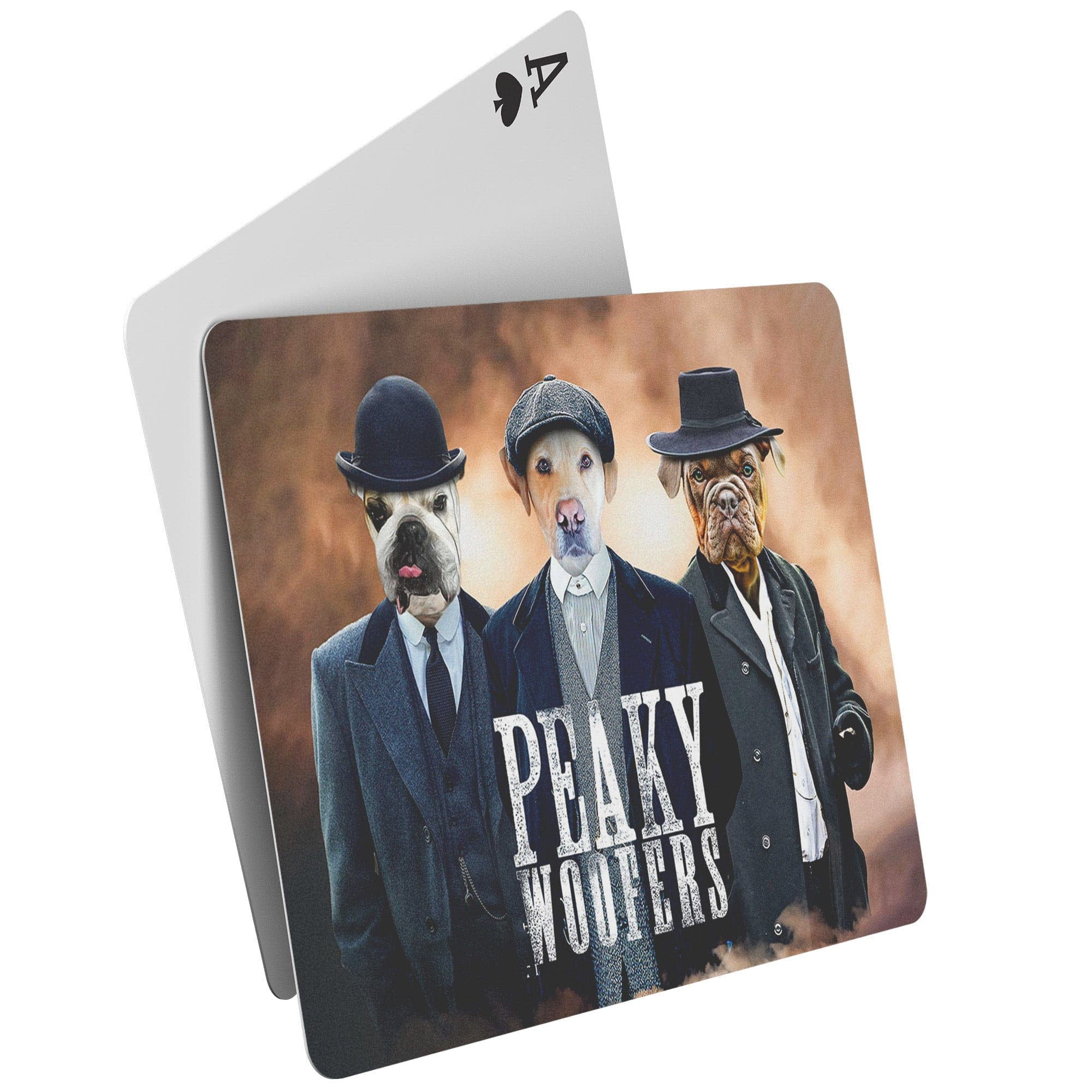 &#39;Peaky Woofers&#39; Personalized 3 Pet Playing Cards