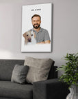 Personalized Modern Pet & Human Canvas
