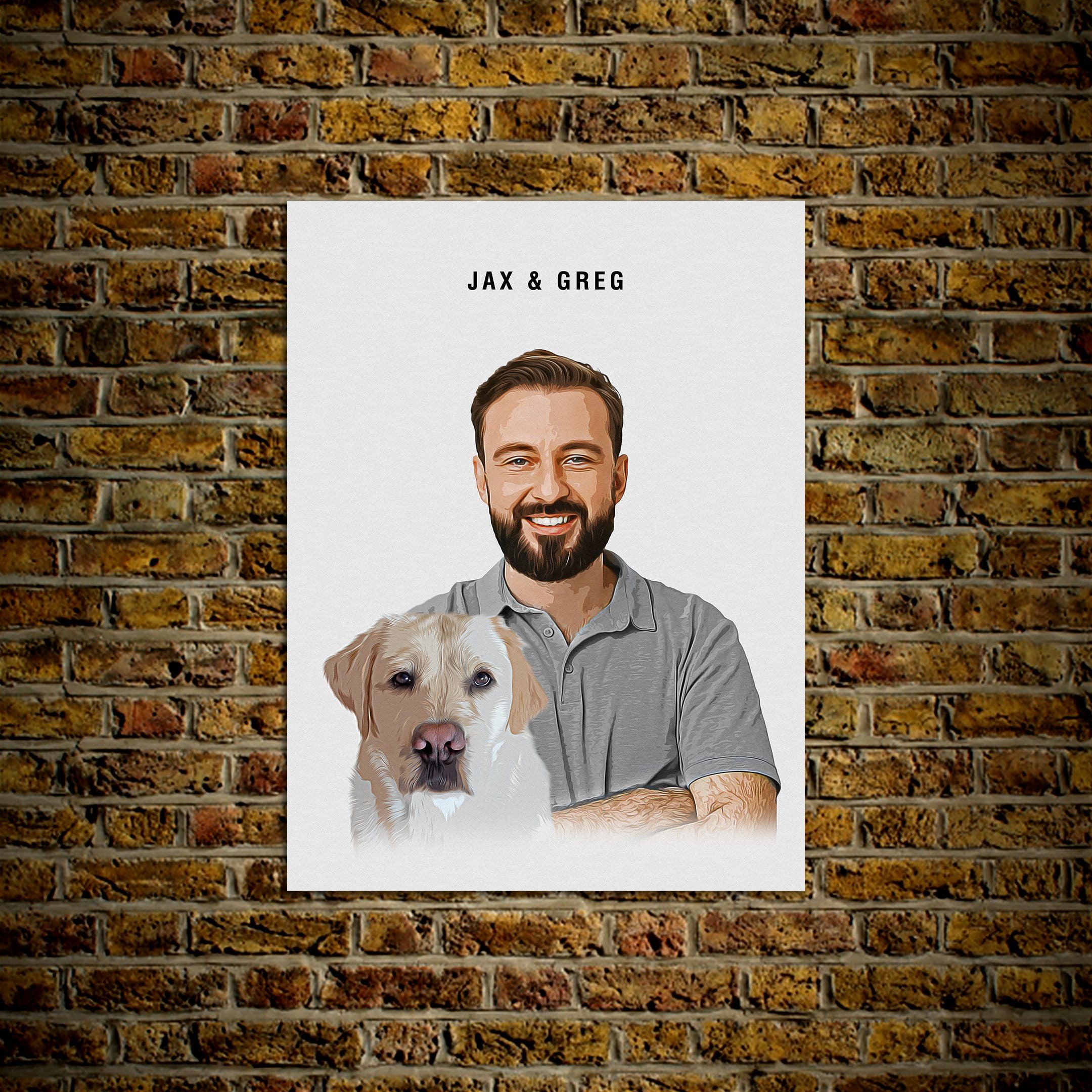 Personalized Modern Pet &amp; Human Poster