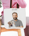 Personalized Modern Pet & Human Tote Bag