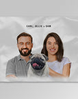 Personalized Modern Pet & Humans Blanket