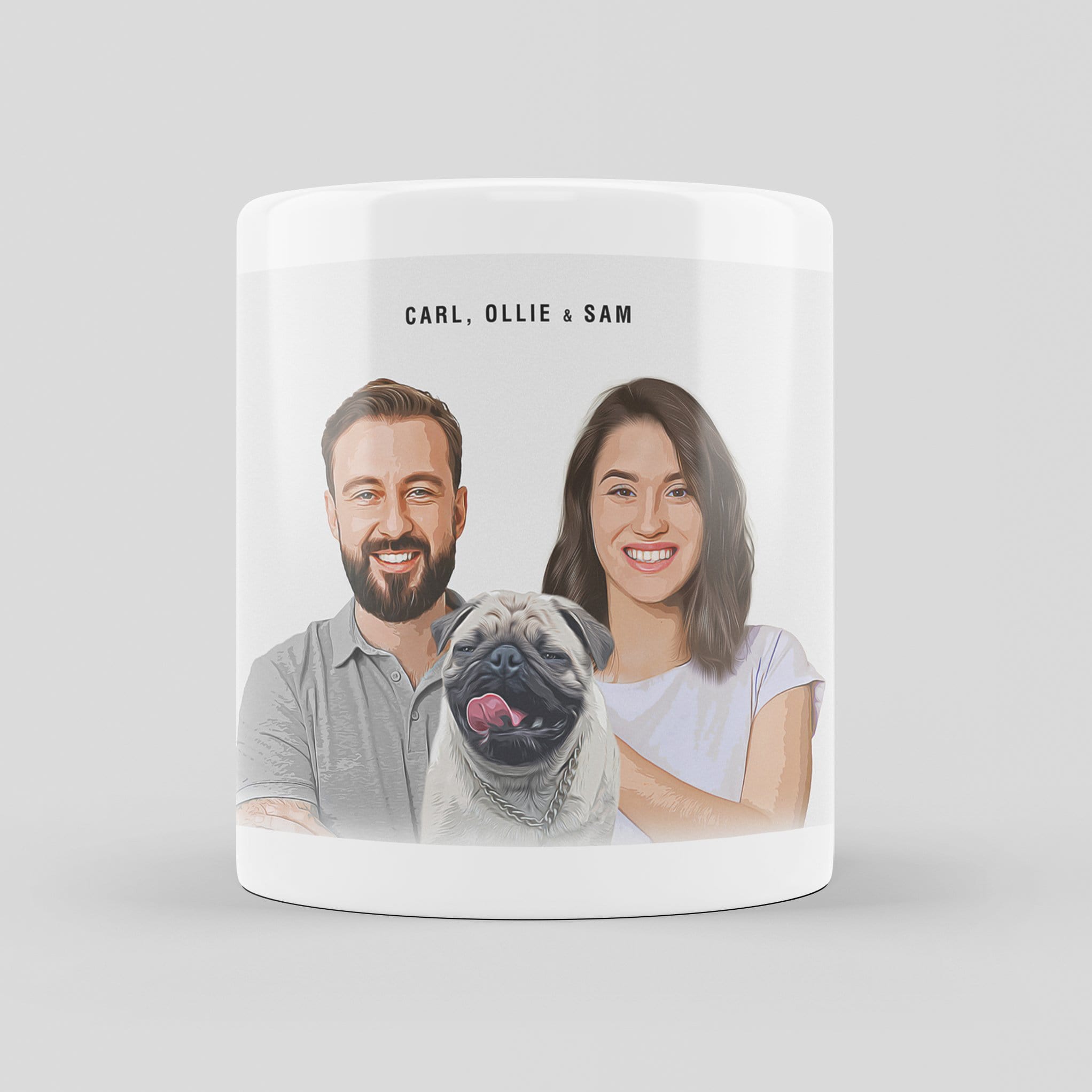 Personalized Modern Pet &amp; Humans Mug