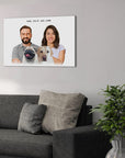 Personalized Modern 2 Pet & Humans Canvas