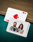 Personalized Modern 2 Pet & Humans Playing Cards