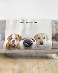 Personalized Modern 3 Pet Blanket