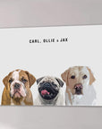 Personalized Modern 3 Pet Canvas