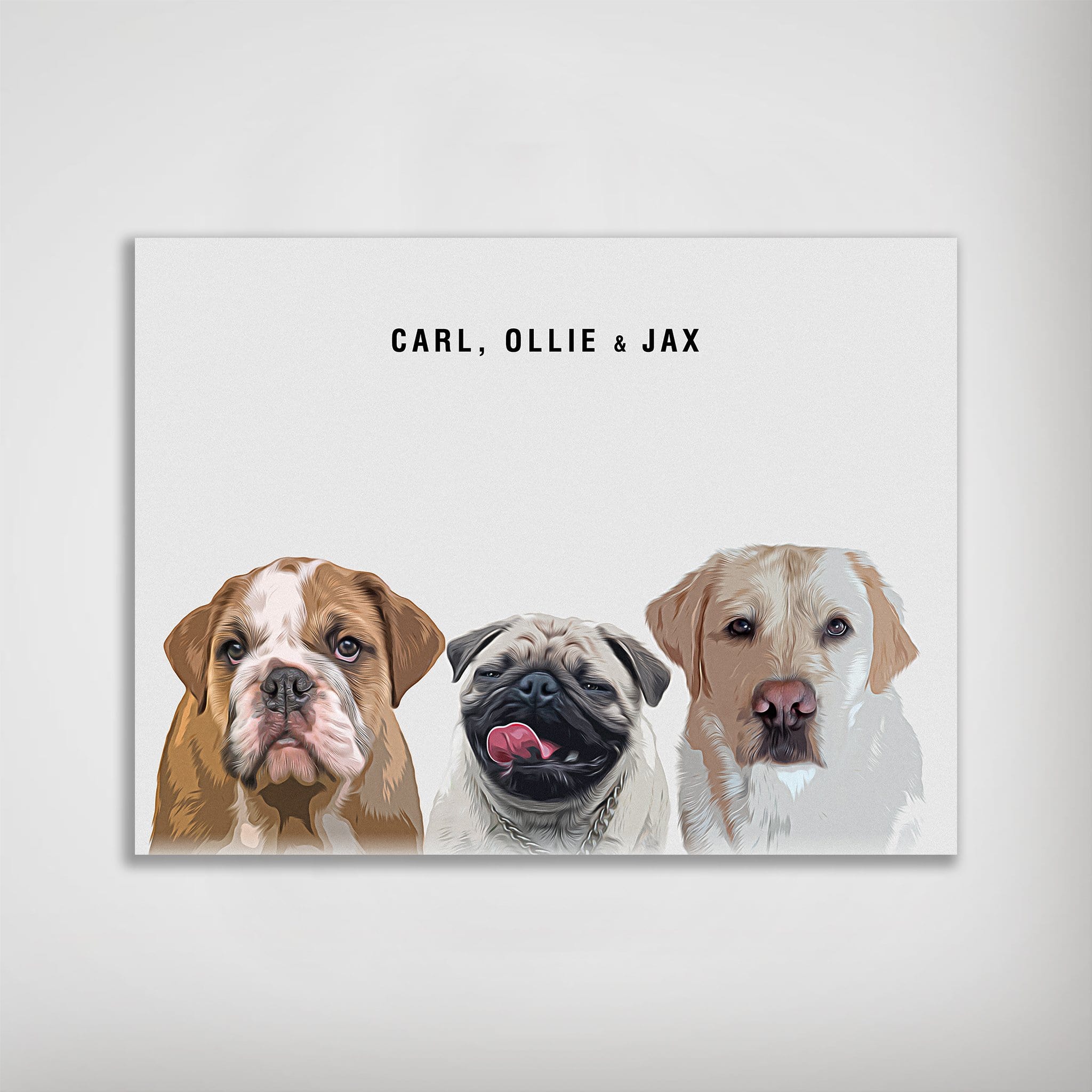 Personalized Modern 3 Pet Poster