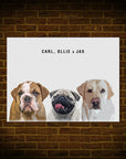 Personalized Modern 3 Pet Poster