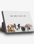 Personalized Modern 4 Pet Standing Canvas
