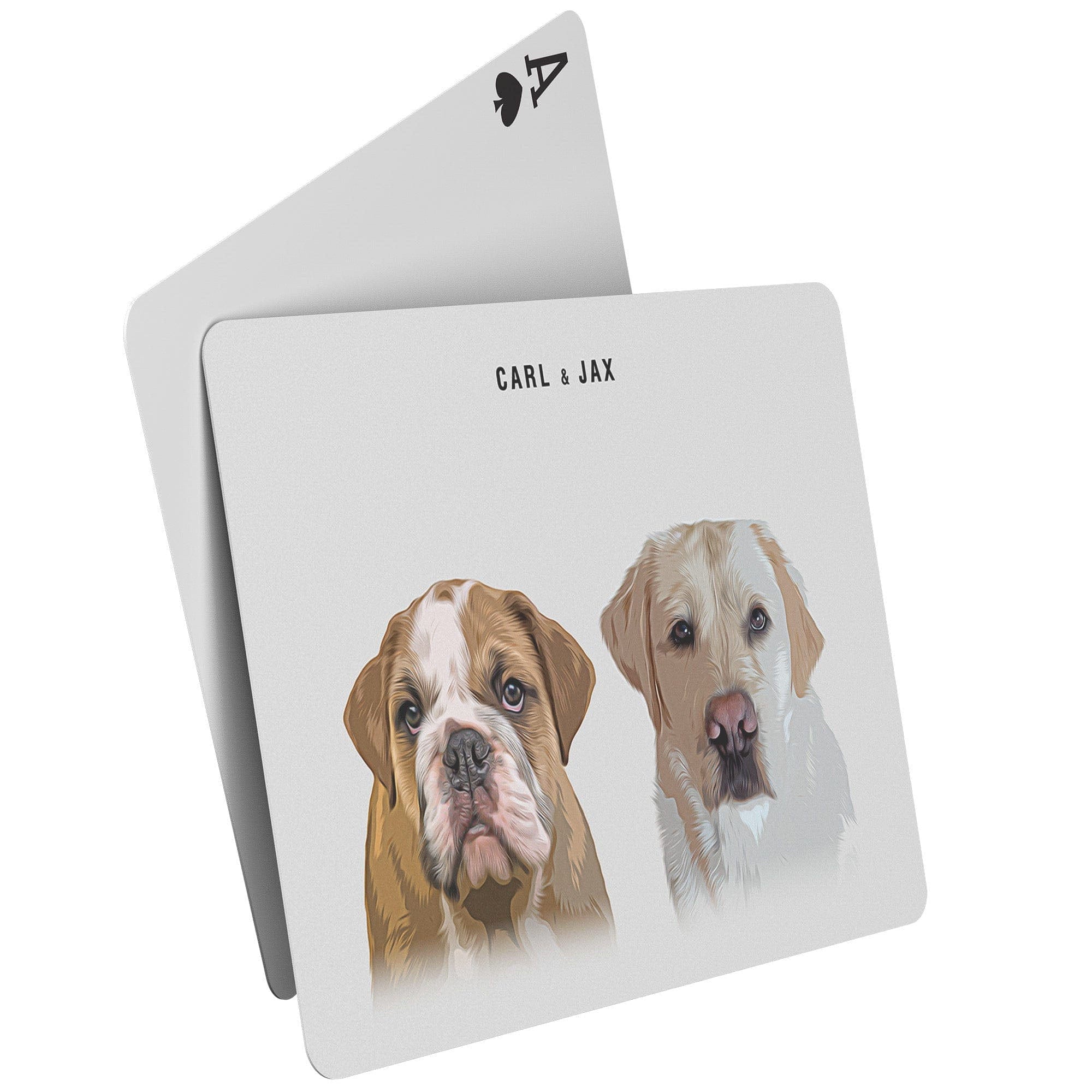 Personalized Modern 2 Pet Playing Cards