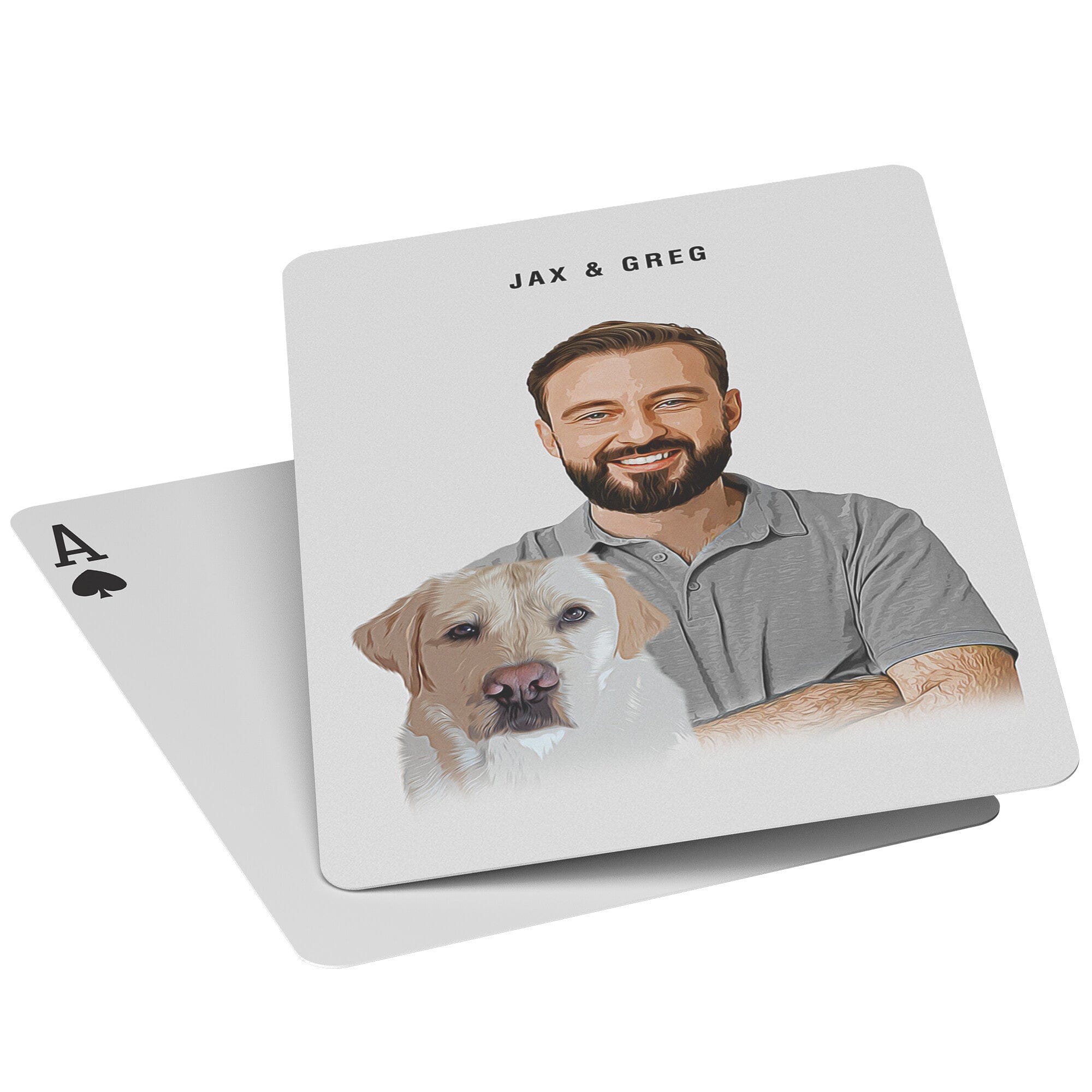 Personalized Modern Pet &amp; Human Playing Cards