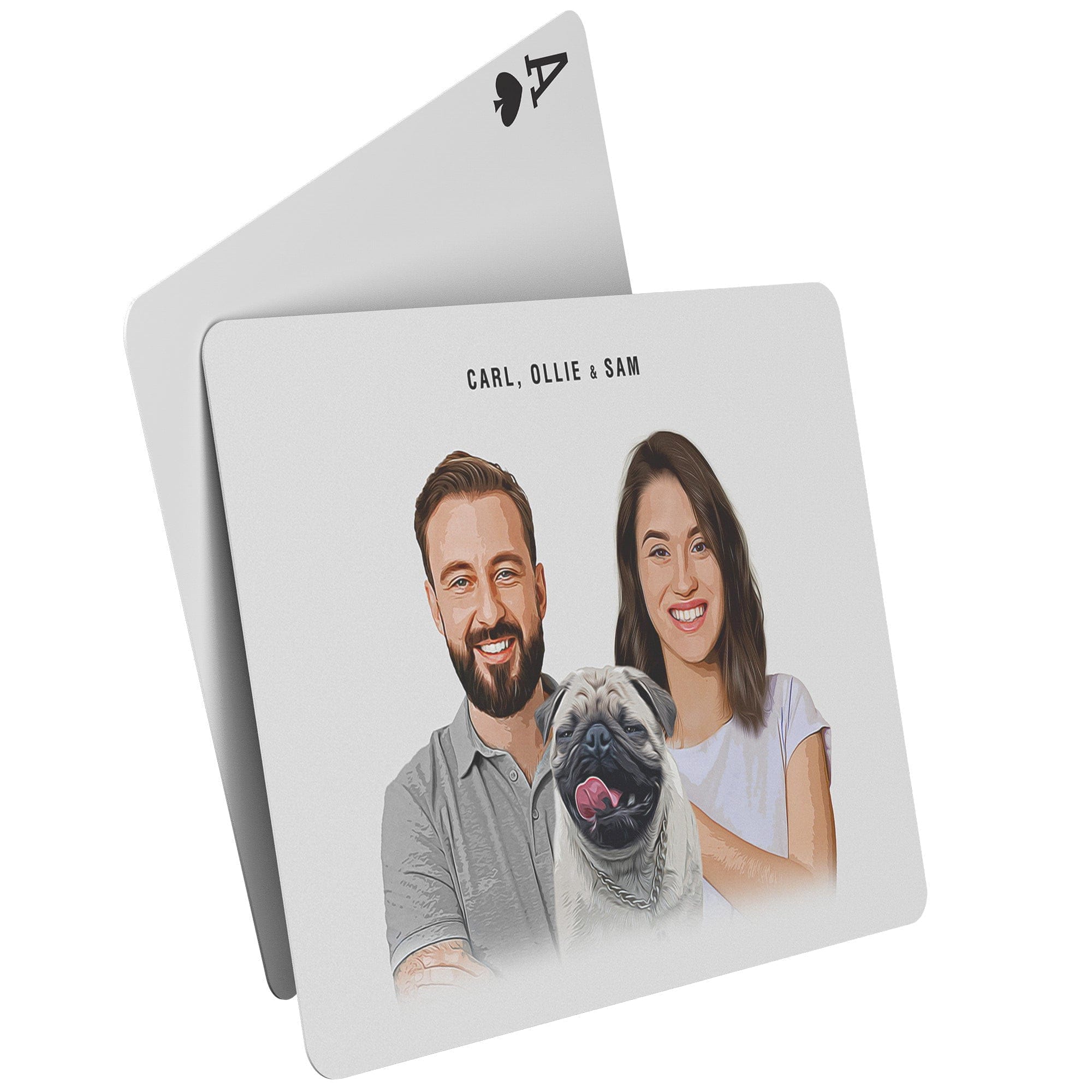 Personalized Modern Pet &amp; Humans Playing Cards