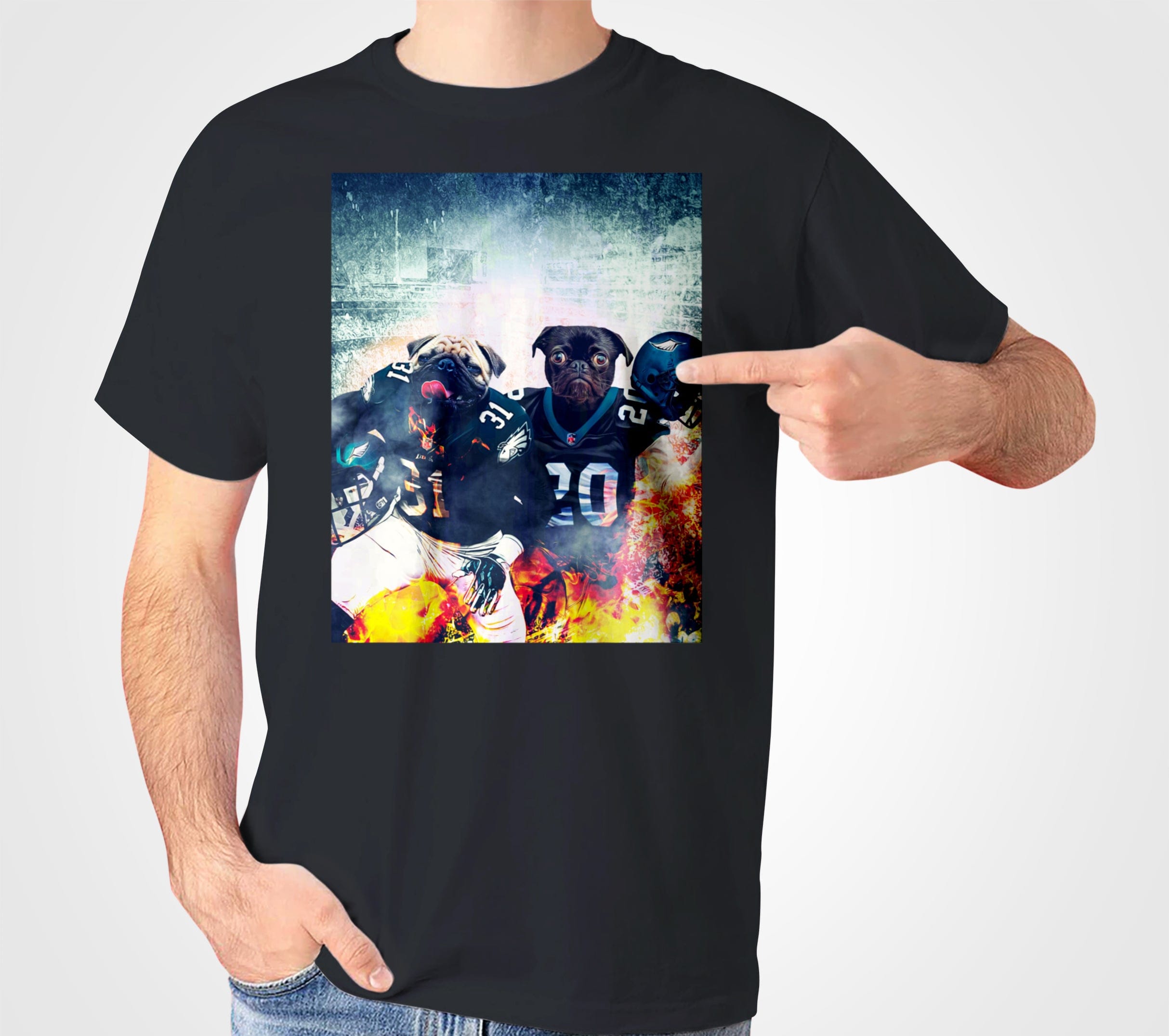 &#39;Philadelphia Doggos&#39; Personalized 2 Pet T-Shirt