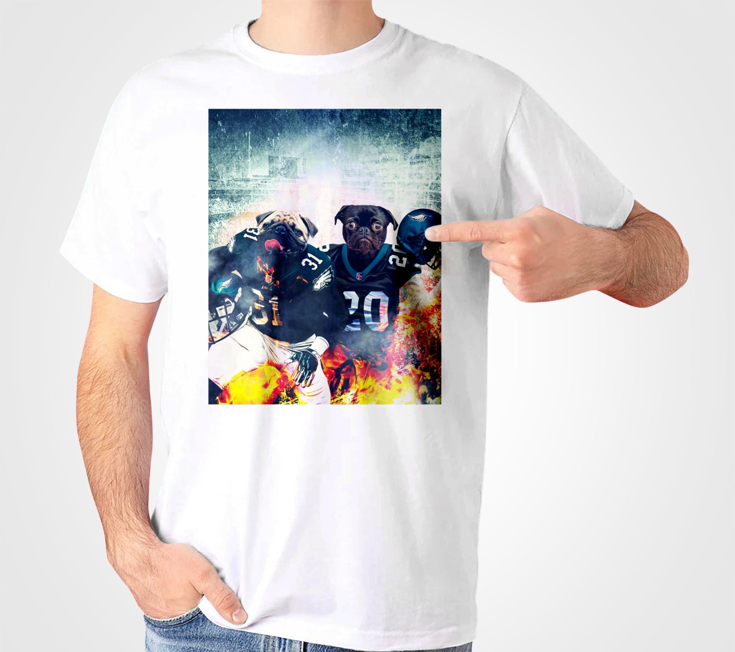 &#39;Philadelphia Doggos&#39; Personalized 2 Pet T-Shirt