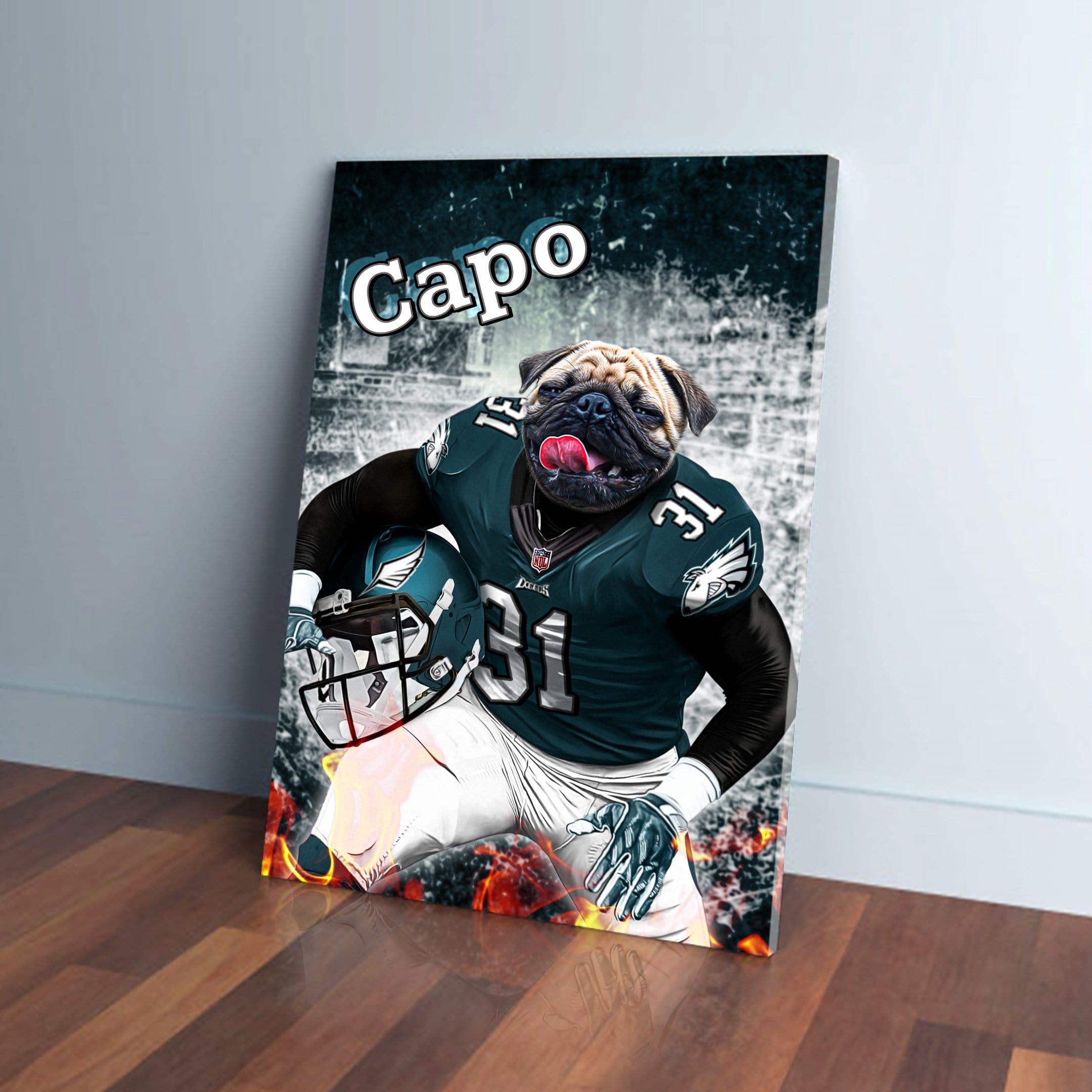 &#39;Philadelphia Doggos&#39; Personalized Pet Canvas